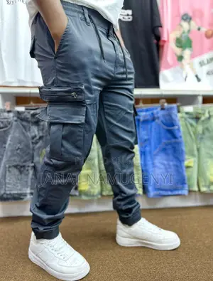 Grey Cargo Pants Available