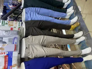 Plain Colored Beltless Trousers