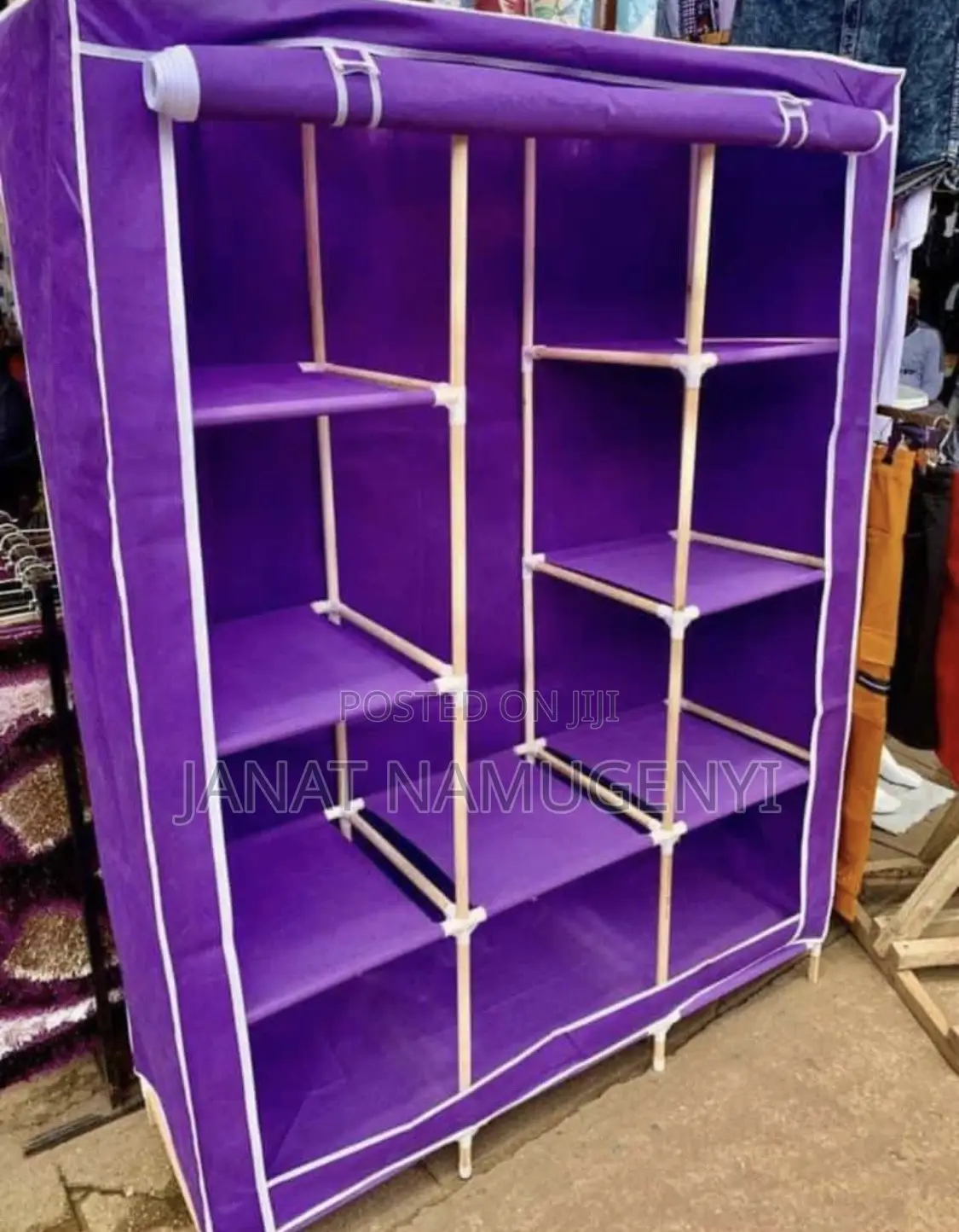 Purple Wooden Wardrobe