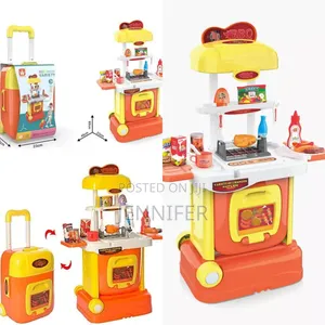 2in1 Kids' BBQ Drawer Suitcase Play House