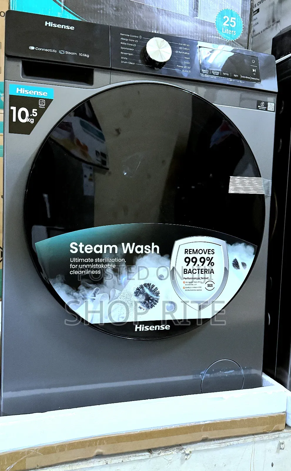 Hisense 10.5 KGS Front Loader Washing Machine's