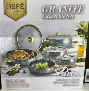 Osfě 9-Piece Granite Casserole Set