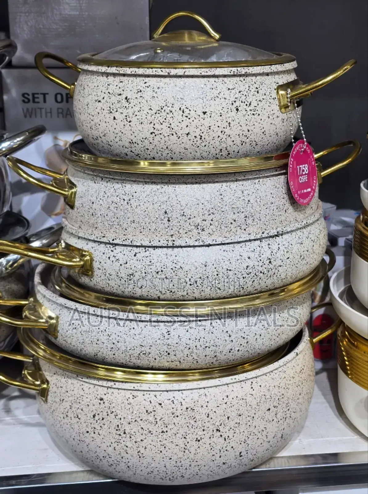 Osfě 9-Piece Granite Casserole Set