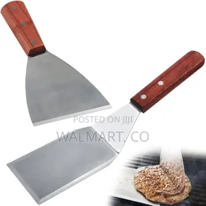 2pcs Wood Handle Grill Spatula