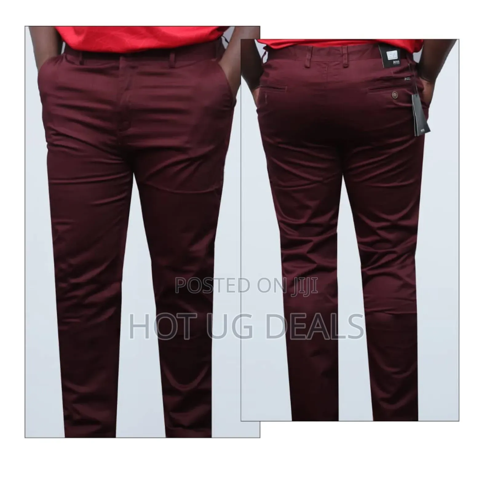 Stretcher Khaki Trouser - Maroon