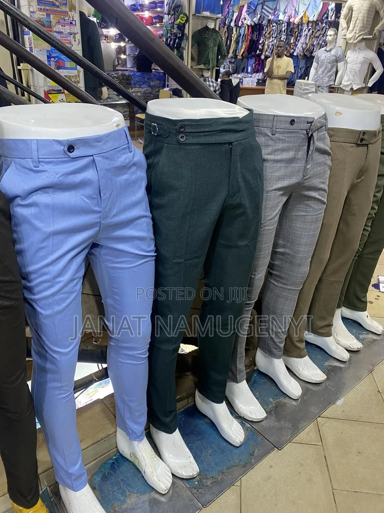 Cotton Beltless Trousers