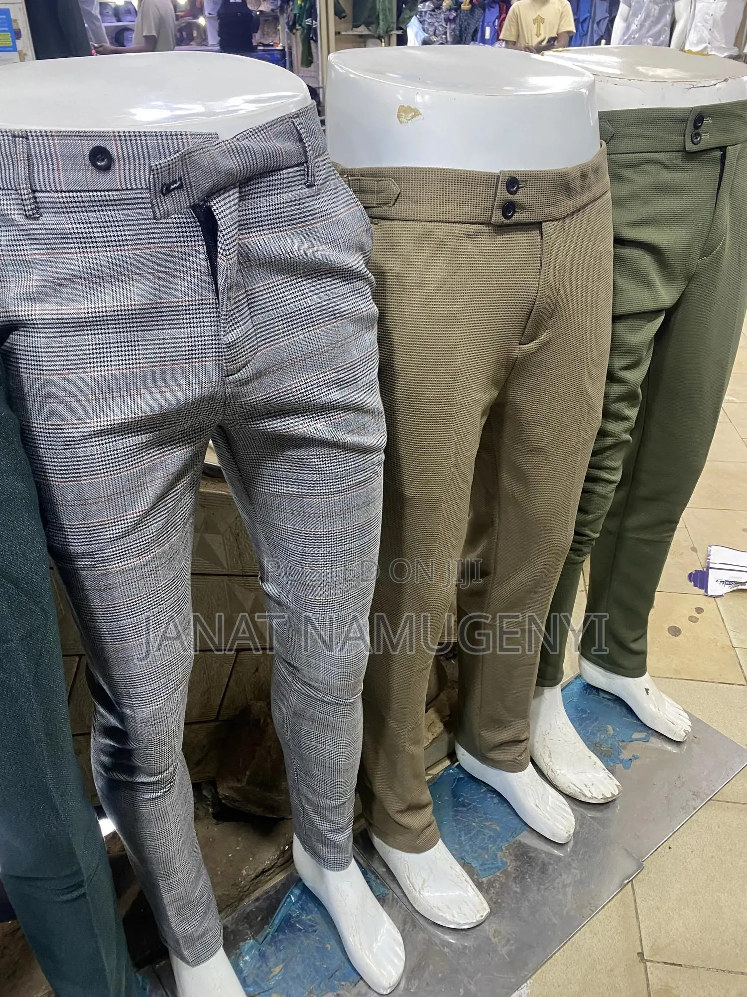 Cotton Beltless Trousers
