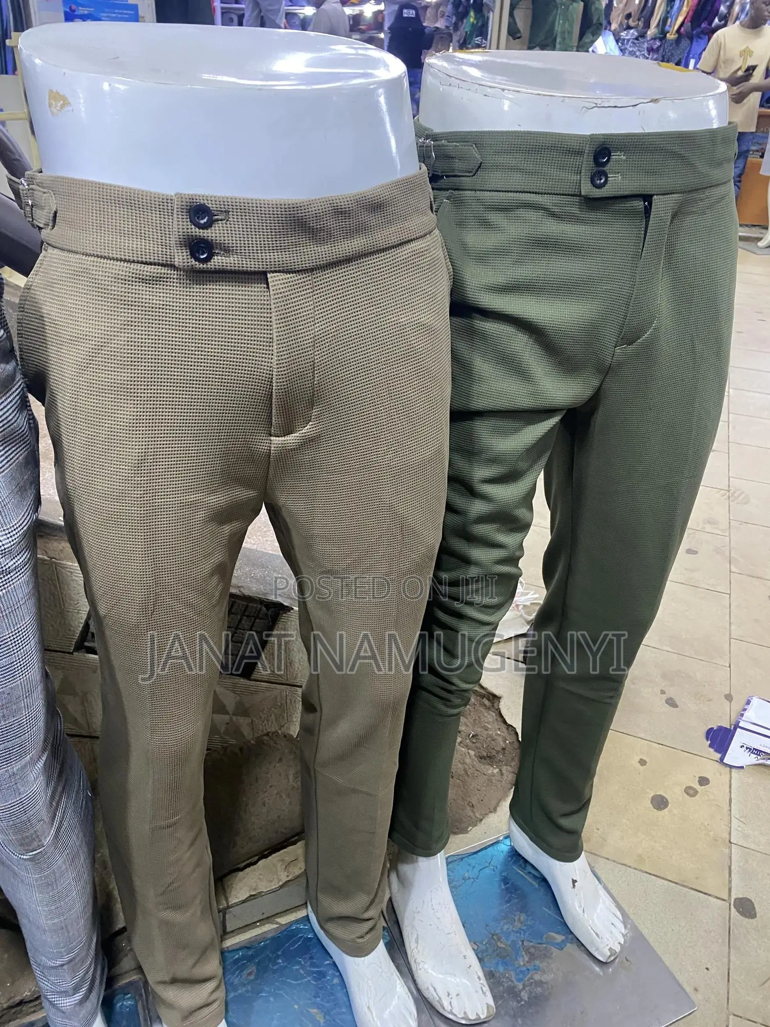 Cotton Beltless Trousers