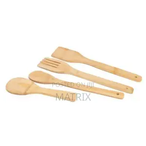 Bamboo Kitchen Cooking Set 5 In 1- Brown