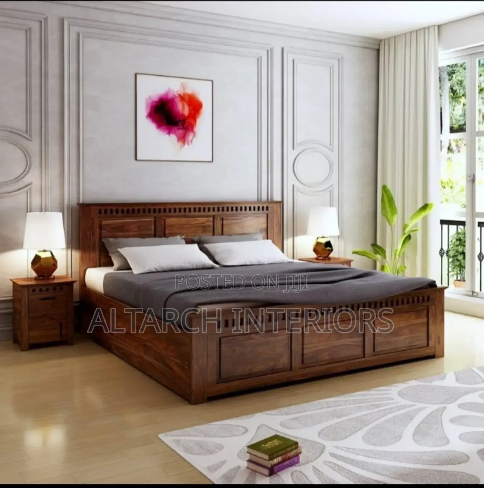 Plain Wooden Bed