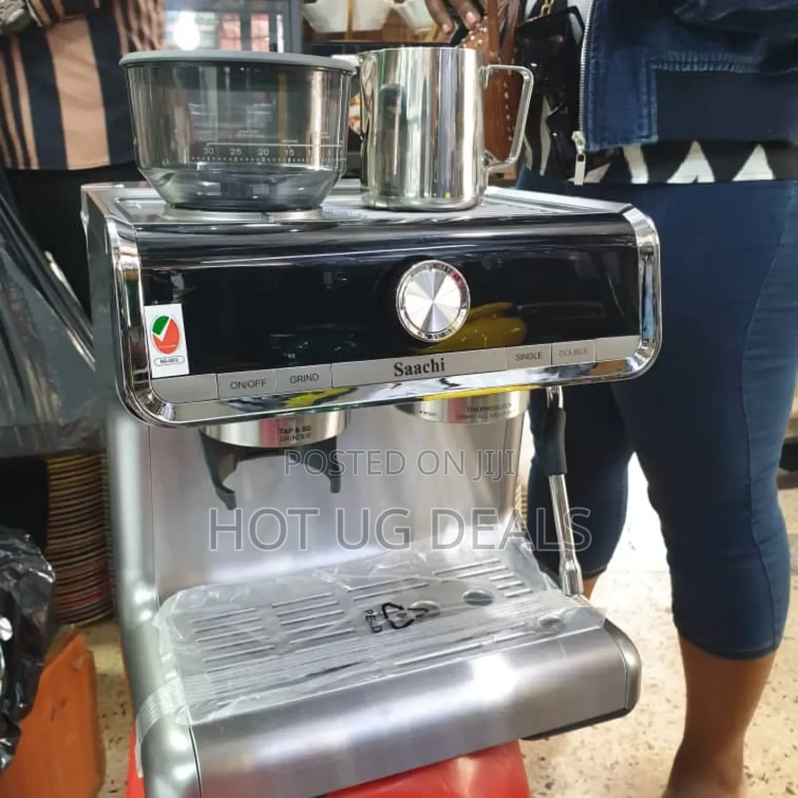 Saachi Commercial Coffee Maker With Grinder