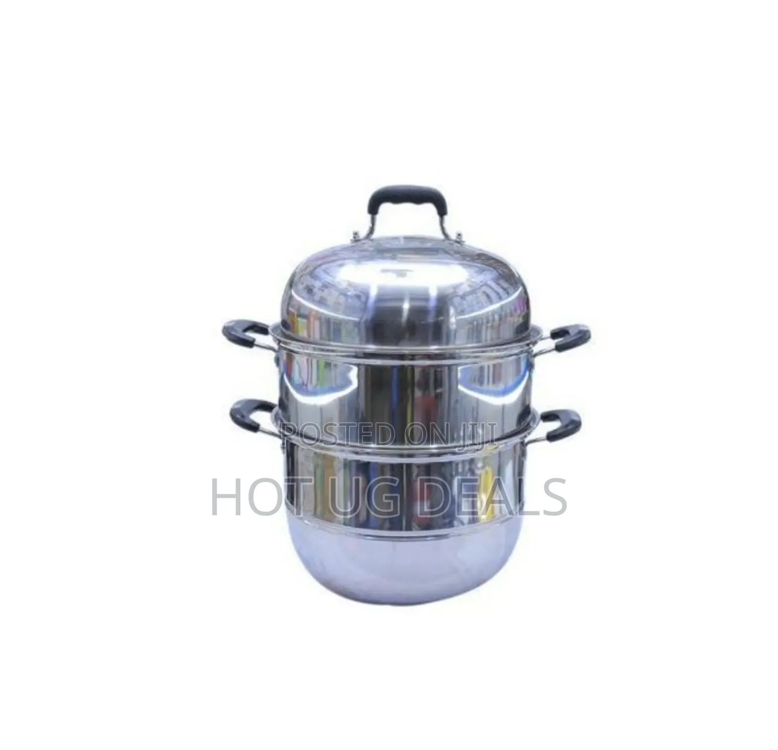 30cm Three Layer Stainless Steel Food Steamer- Silver