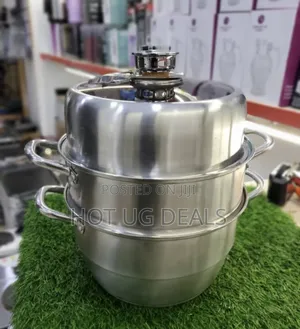 30cm Three Layer Stainless Steel Food Steamer- Silver