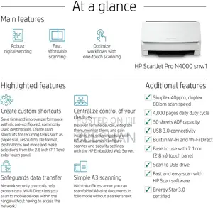 Hp Scanjet Pro N4000 Snw1
