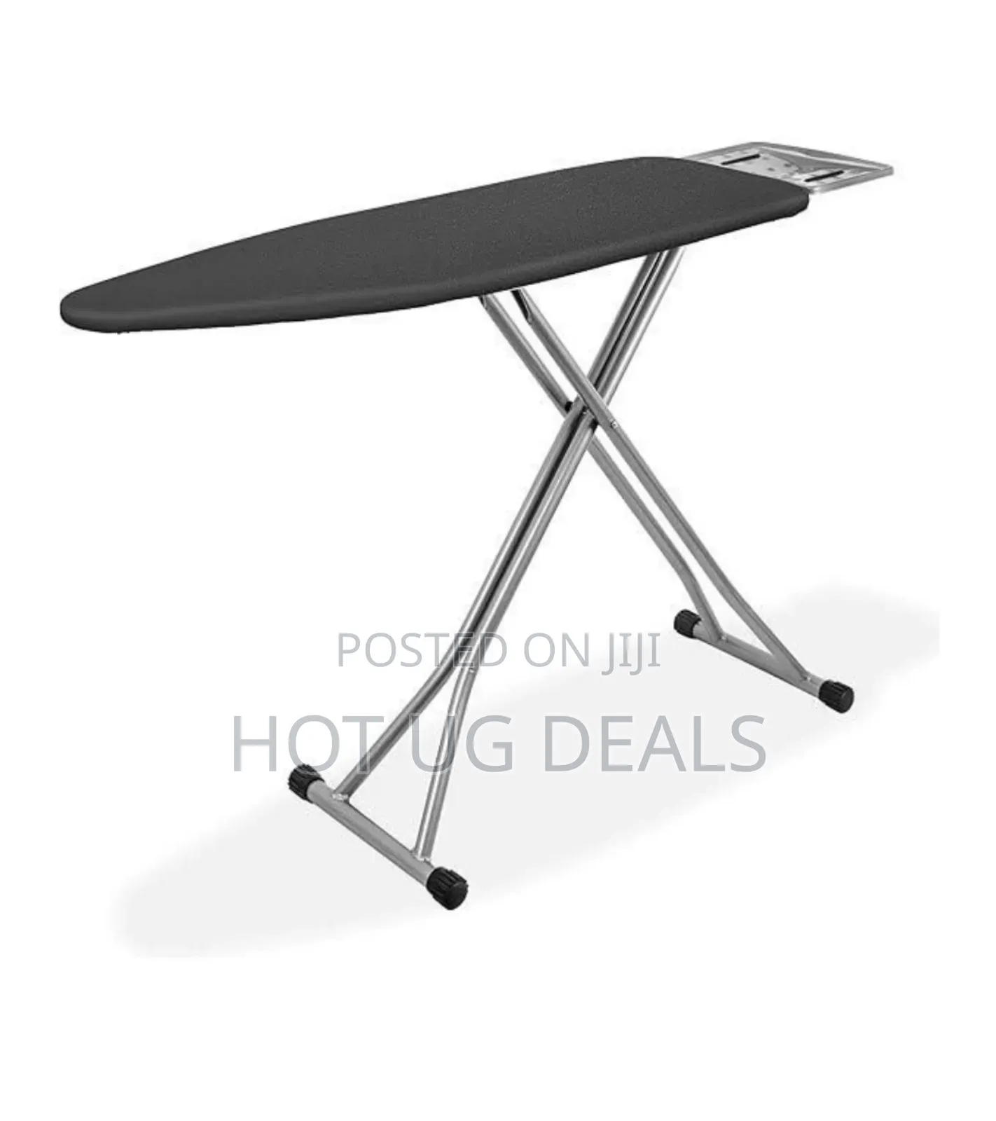Large Foldable Ironing Board With Metallic Frame-black/Grey