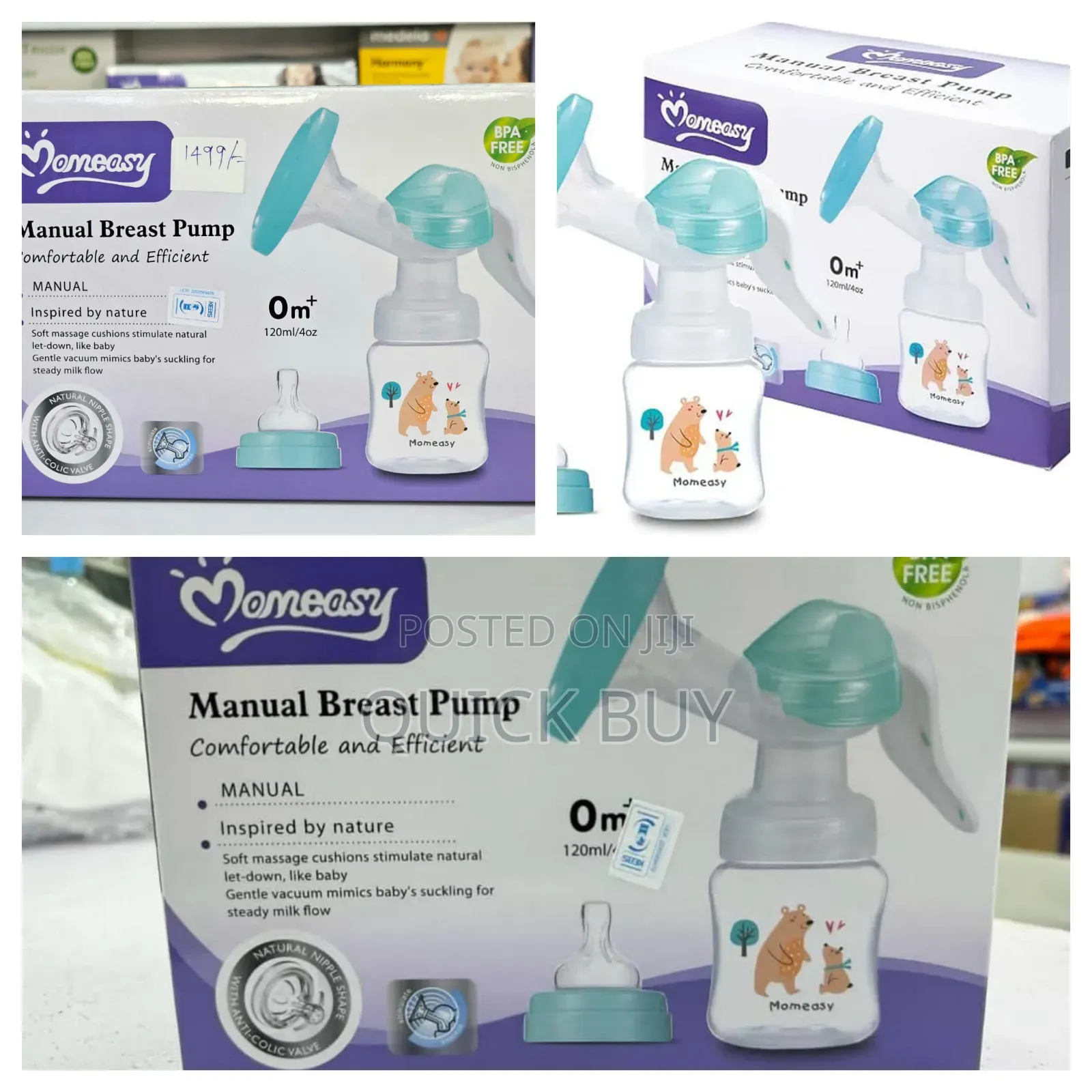 2in1 Momeasy Natural Manual Breast Pump