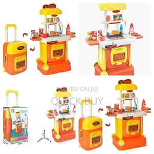 2in1 Kids' BBQ Drawer Suitcase Play House