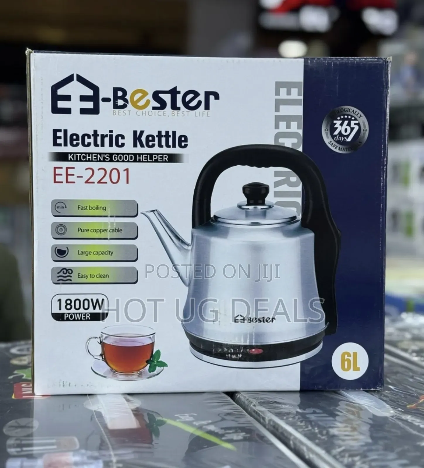 6l Electric Kettle Stainless Steel - Silver