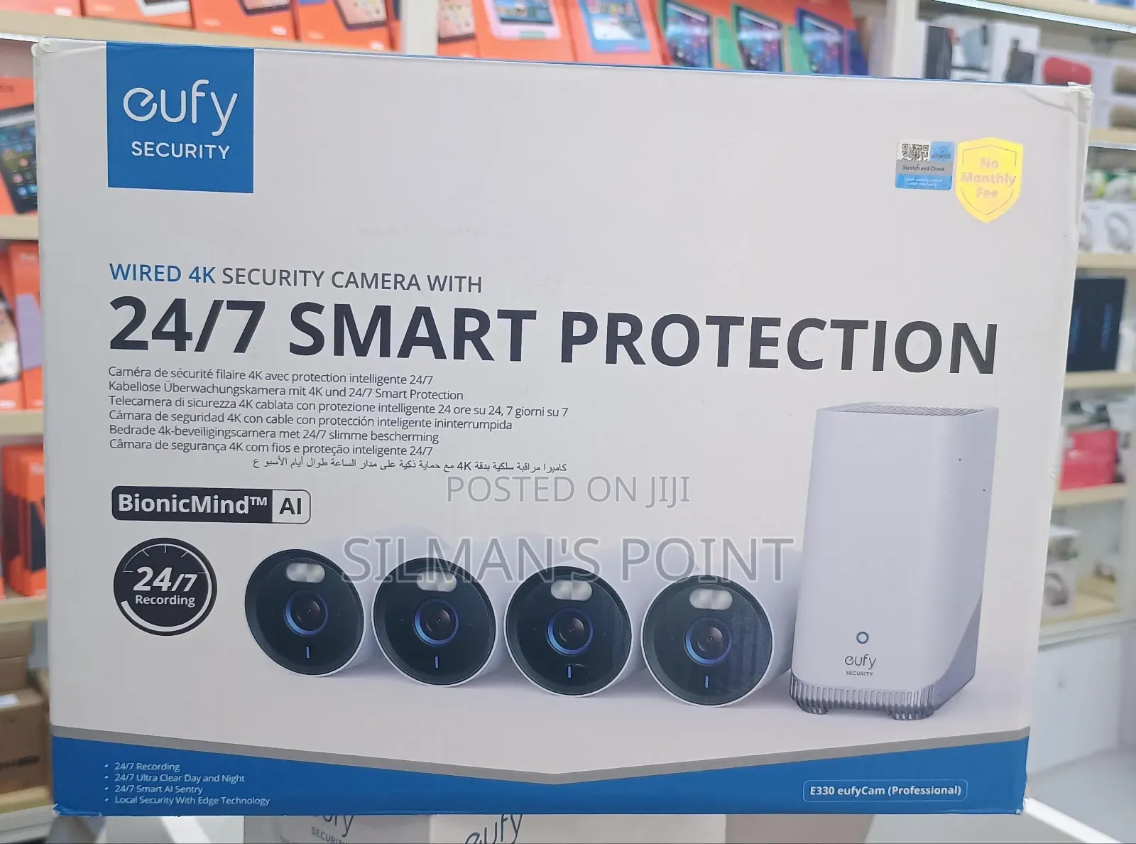 Eufy 24/7 Wired 4 Pack Camera