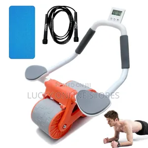 Automatic Rebound Ab Roller With Elbow Support and Timer
