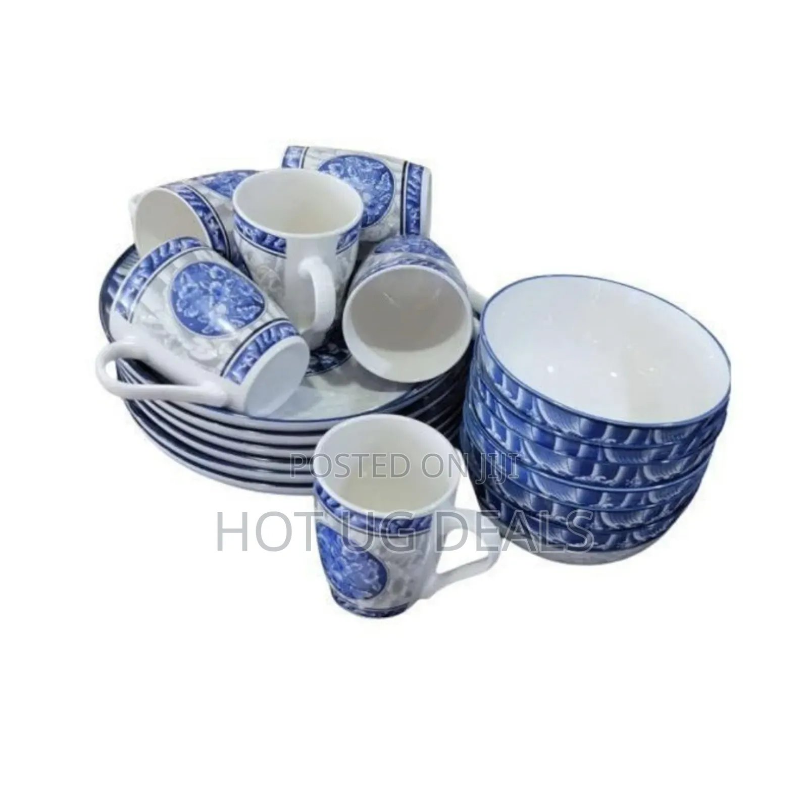 A Set Of Dinner Set (Cups & Plates) - Multicolor