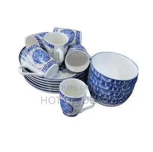 A Set Of Dinner Set (Cups & Plates) - Multicolor