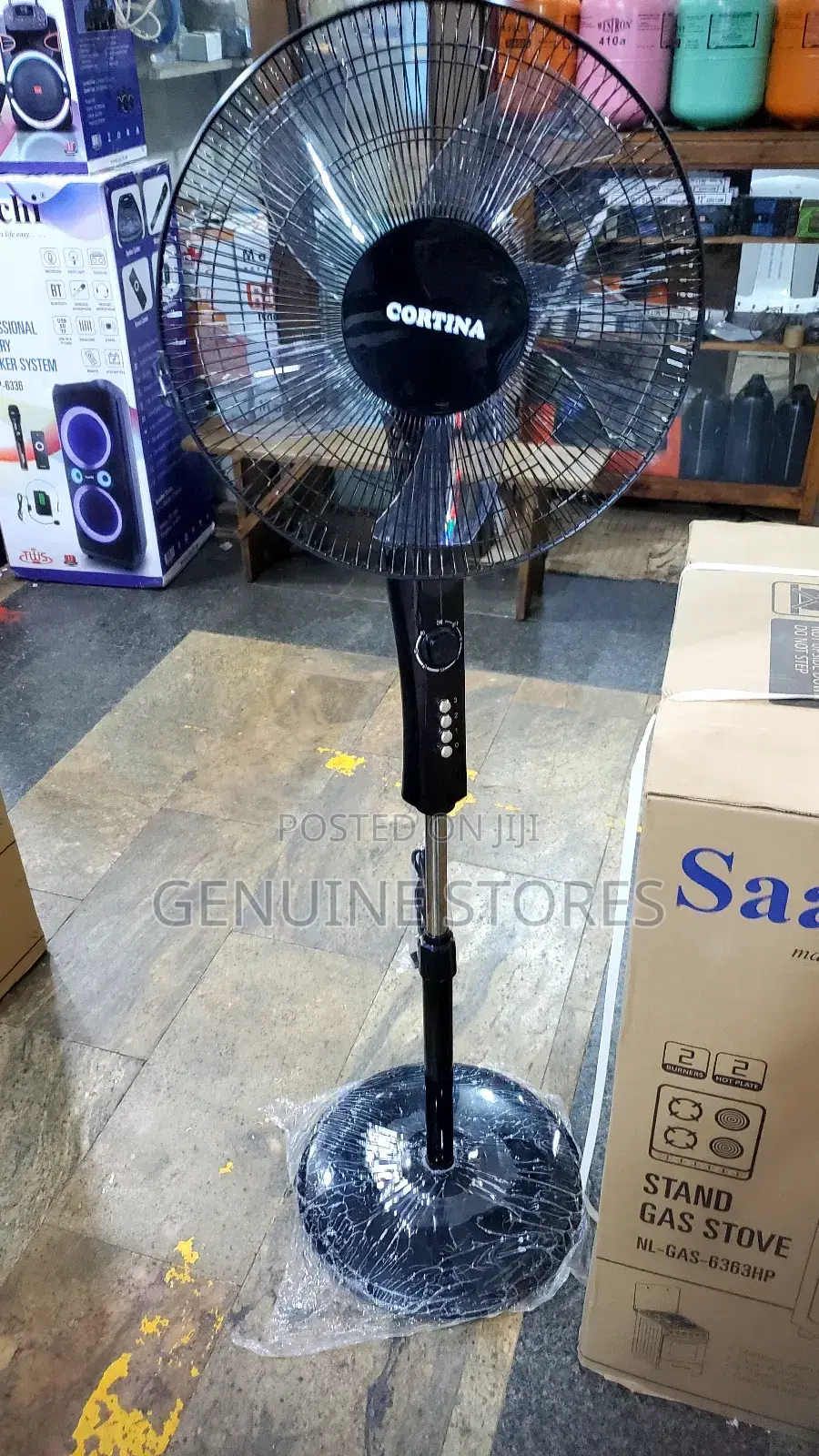 Cortina Black Stand Fan.