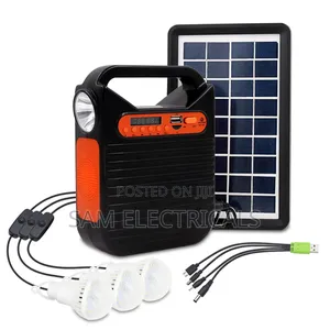 Mini Solar System With a Speaker and Bulbs