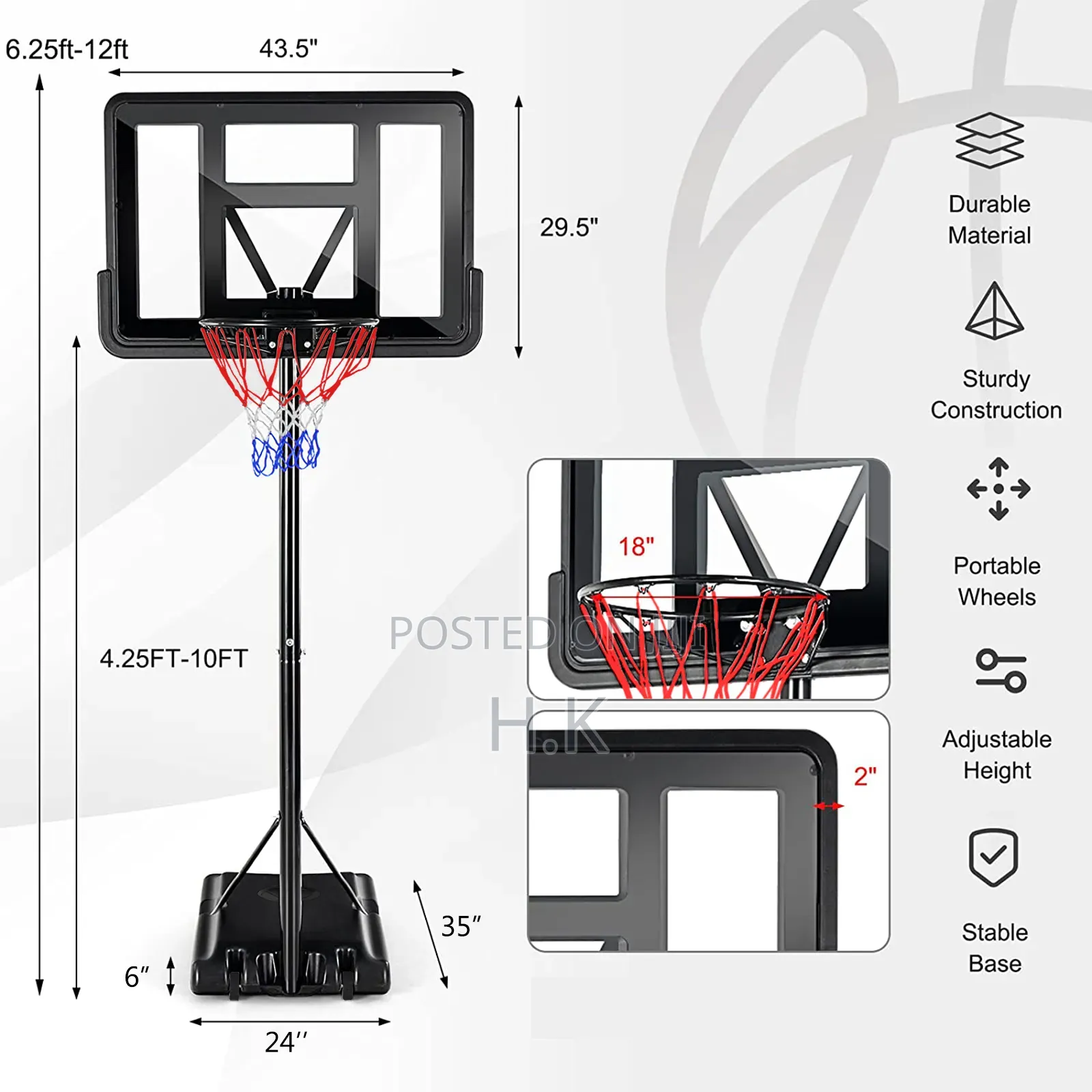 Portable Basketball Hoop System.