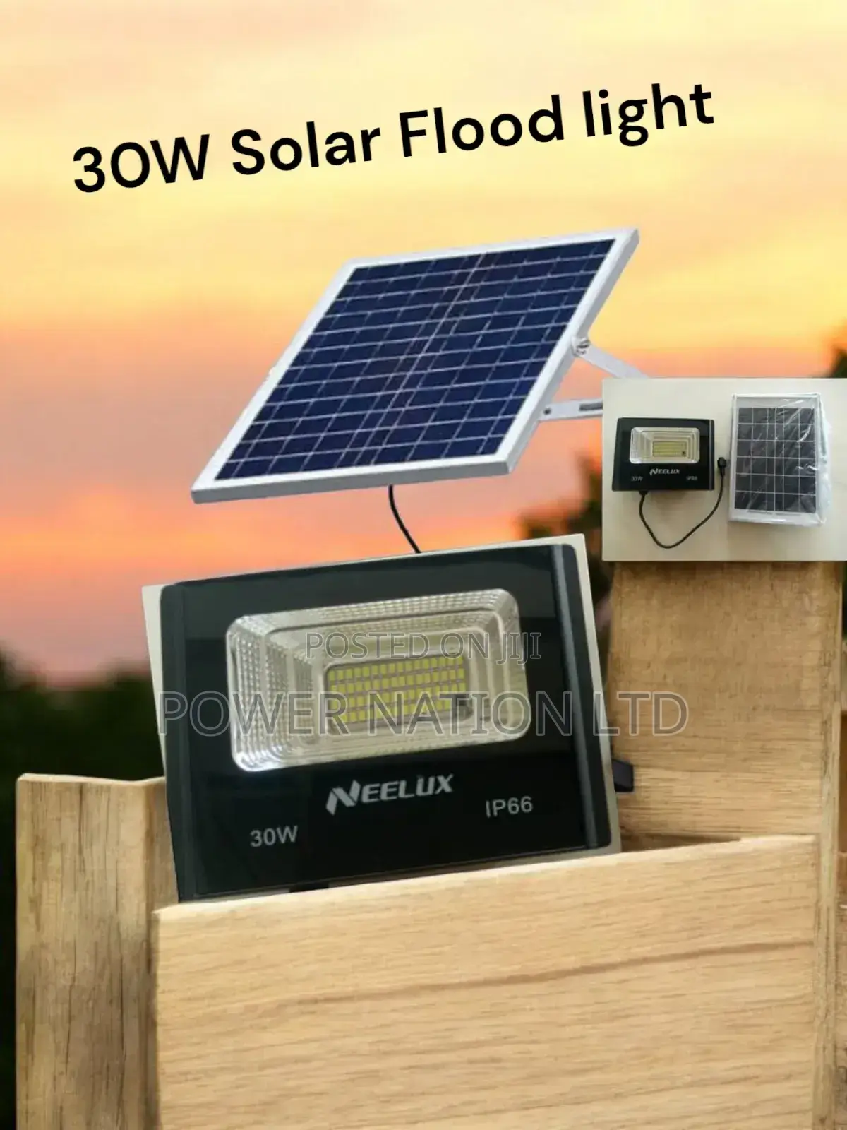 30w Neelux Solar Flood Light Moonlight