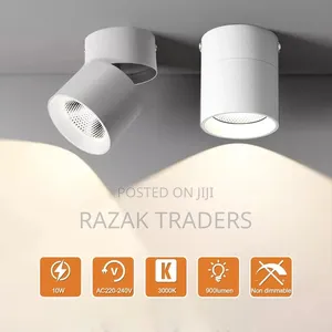 Led Ceiling Spotlight, 15w Cob Downlight With 360° Rotation
