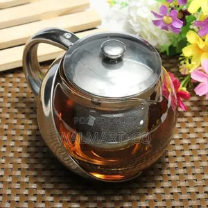 Glass Stainless Steel Tea Pot