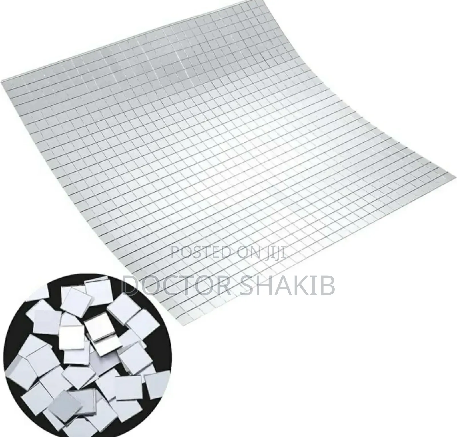 Self Adhesive Mini Square Glass Decorative Tiles - 100pcs