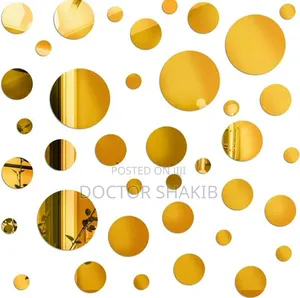 Luxurious Silver/Gold Mirror Decor Stickers - 24pcs