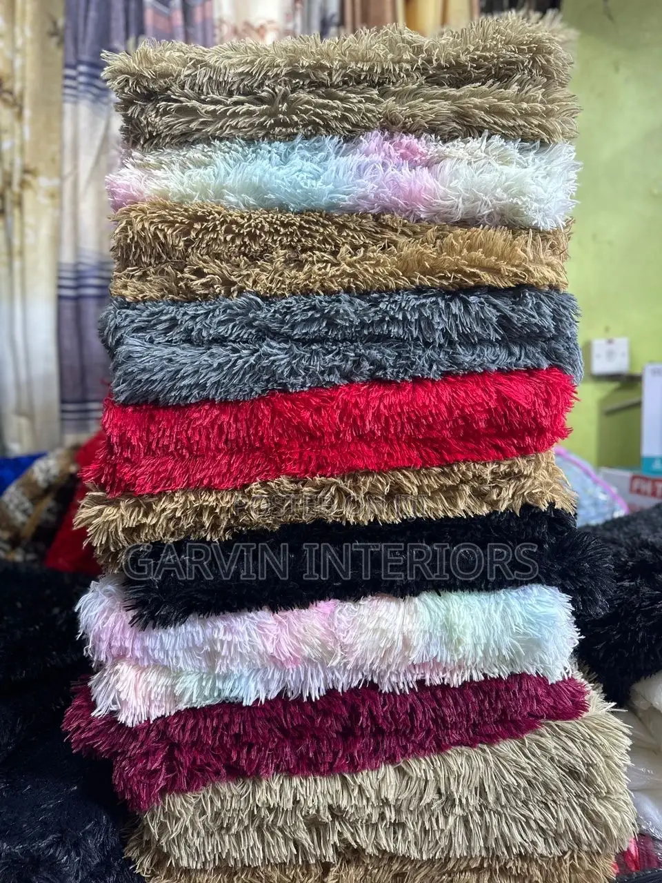 Patched Grey Medium Rugs