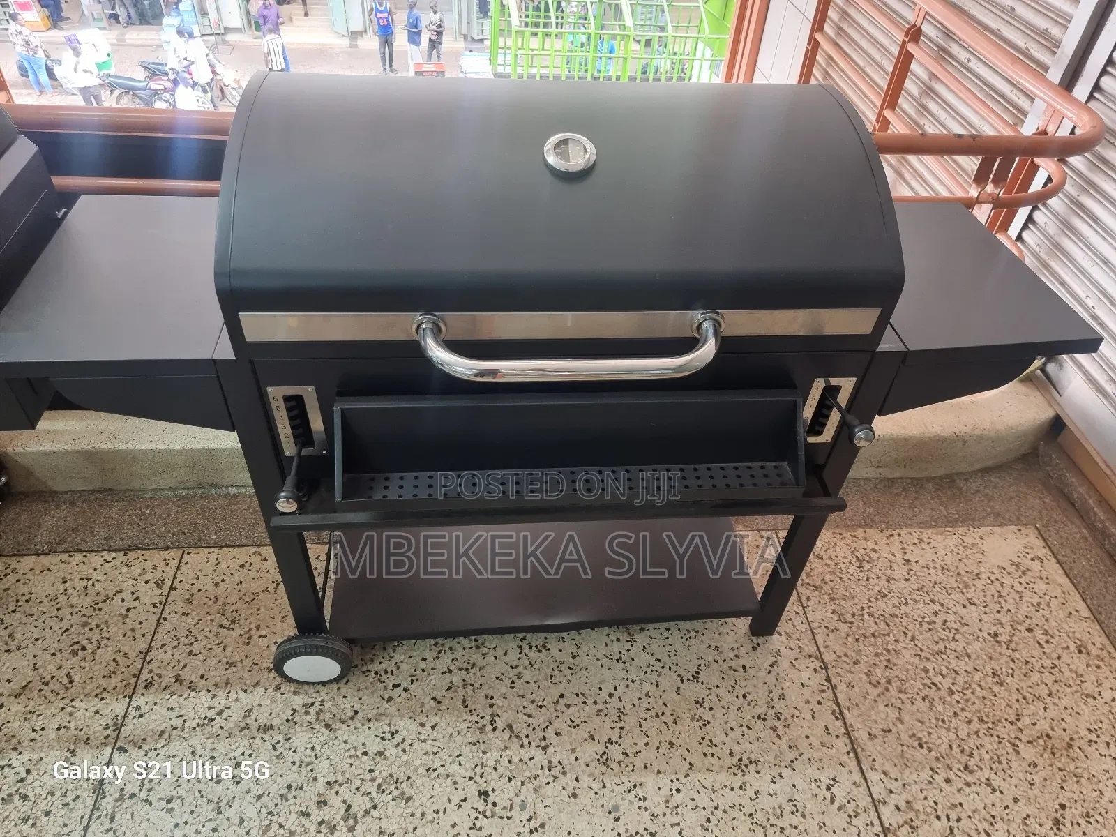 Double Large American Charcoal BBQ Grill With Oven