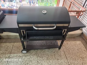 Double Large American Charcoal BBQ Grill With Oven