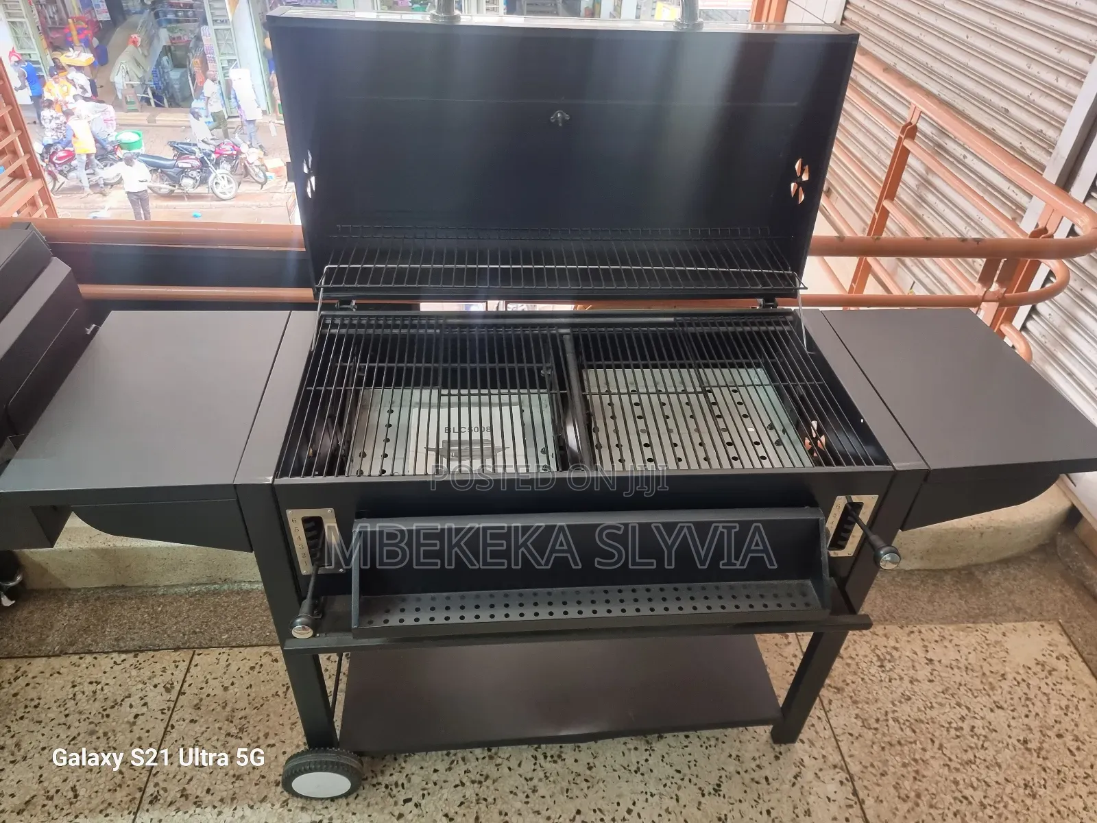 Double Large American Charcoal BBQ Grill With Oven