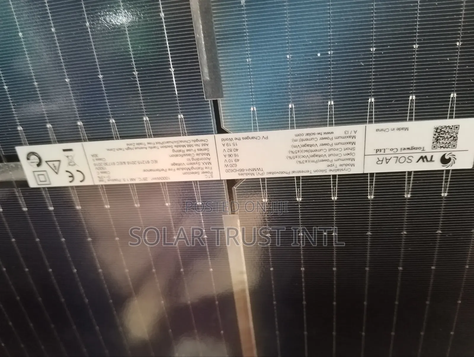 T W 620w Solar Panels