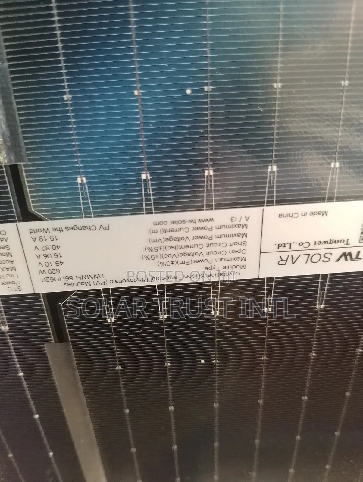 T W 620w Solar Panels