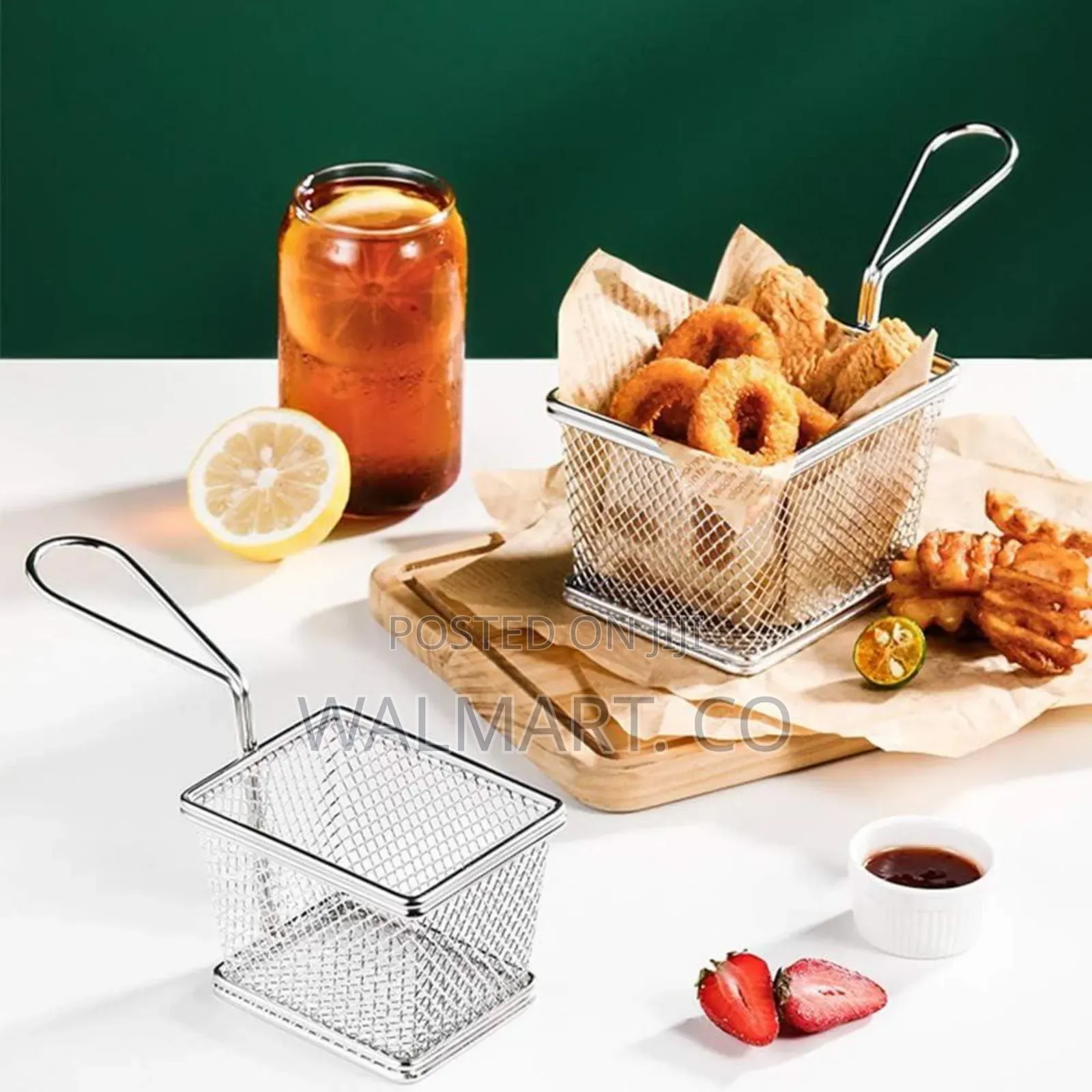 Portable Stainless Steel French Fries/Chips Serving Basket