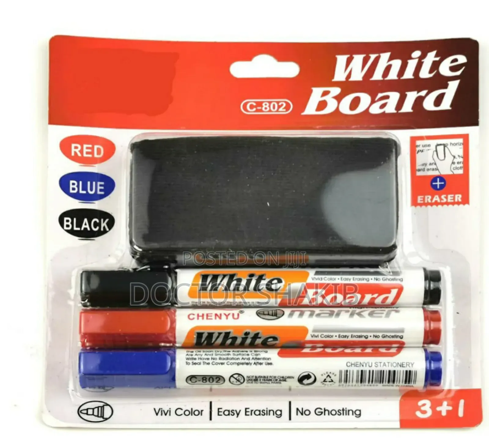 New Ms Whiteboard Set of a Duster and 3 Makers Value Pack