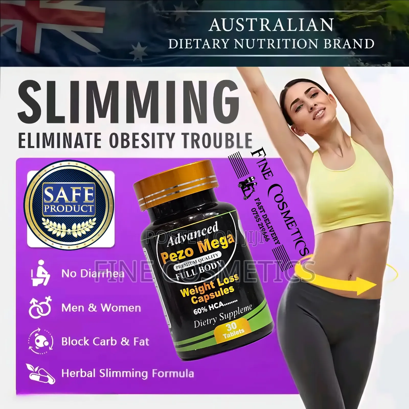 Pezo Mega Advanced Weight Loss Slimming Fat Burner Capsules