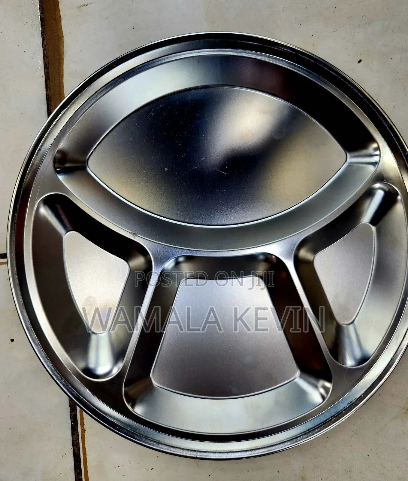 Stainless Partition Serving Plate 6pcs