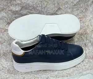 Original Men’S Luxury Blue Boss Casual Leather Sneakers
