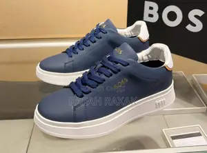 Original Men’S Luxury Blue Boss Casual Leather Sneakers