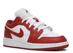 Red/White Nike Air Jordan 1 Low Cut Sneakers in Stock