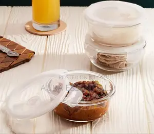 Borosilicate Glass Round Multipurpose Food Storage Container