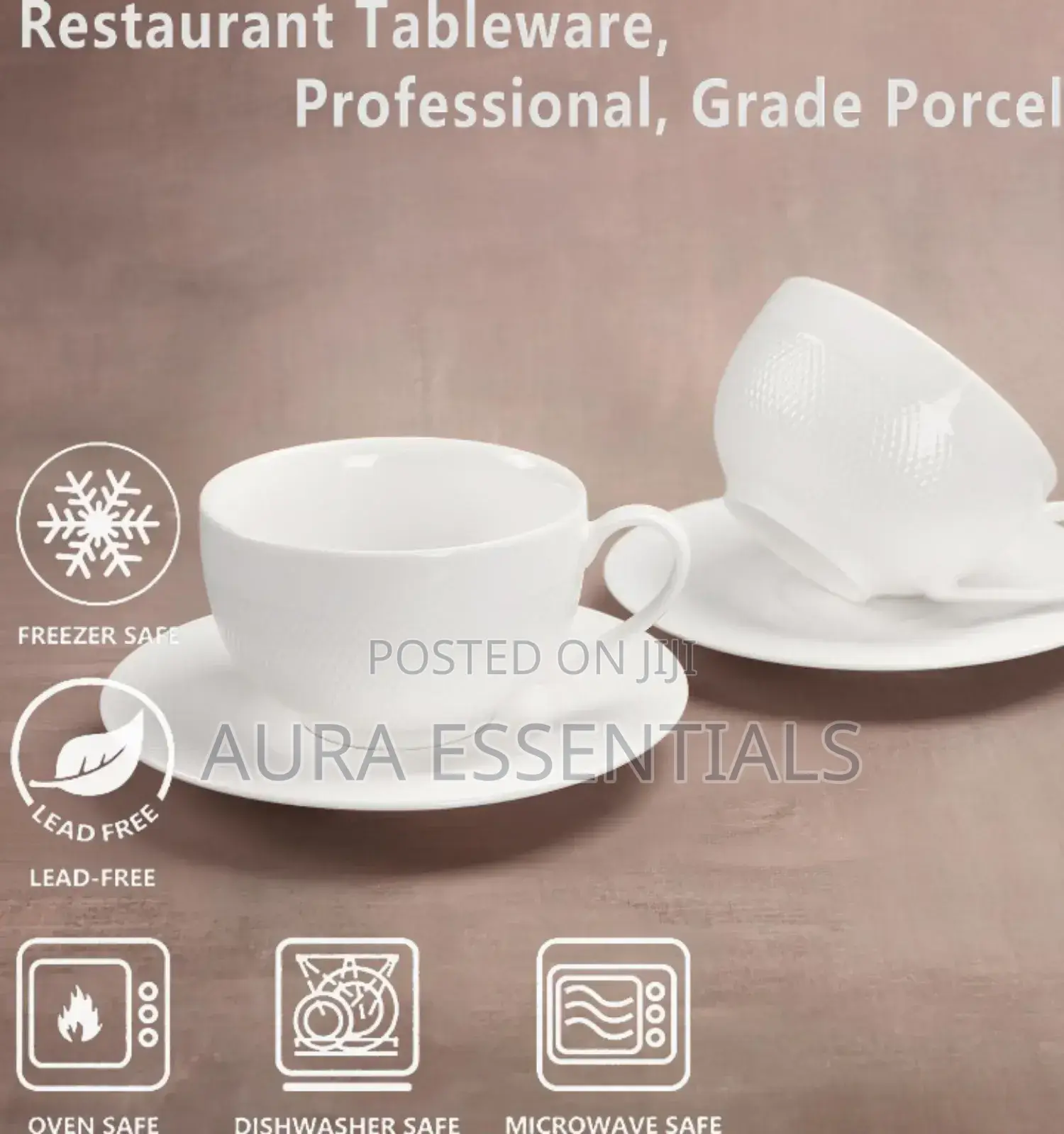 6pcs Cappuccino Cup and Saucer Set
