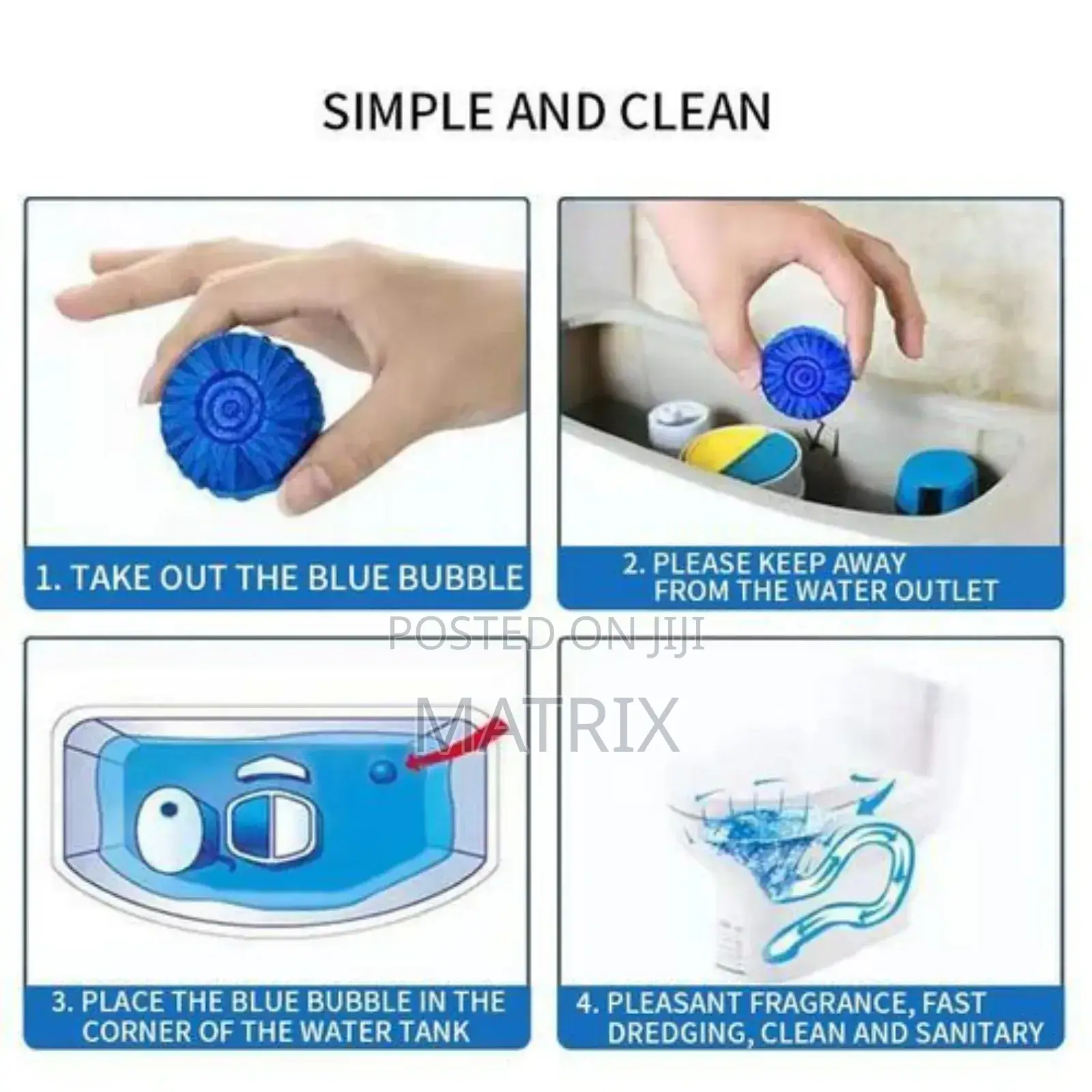 12pcs Automatic Toilet Bowl Cleaner